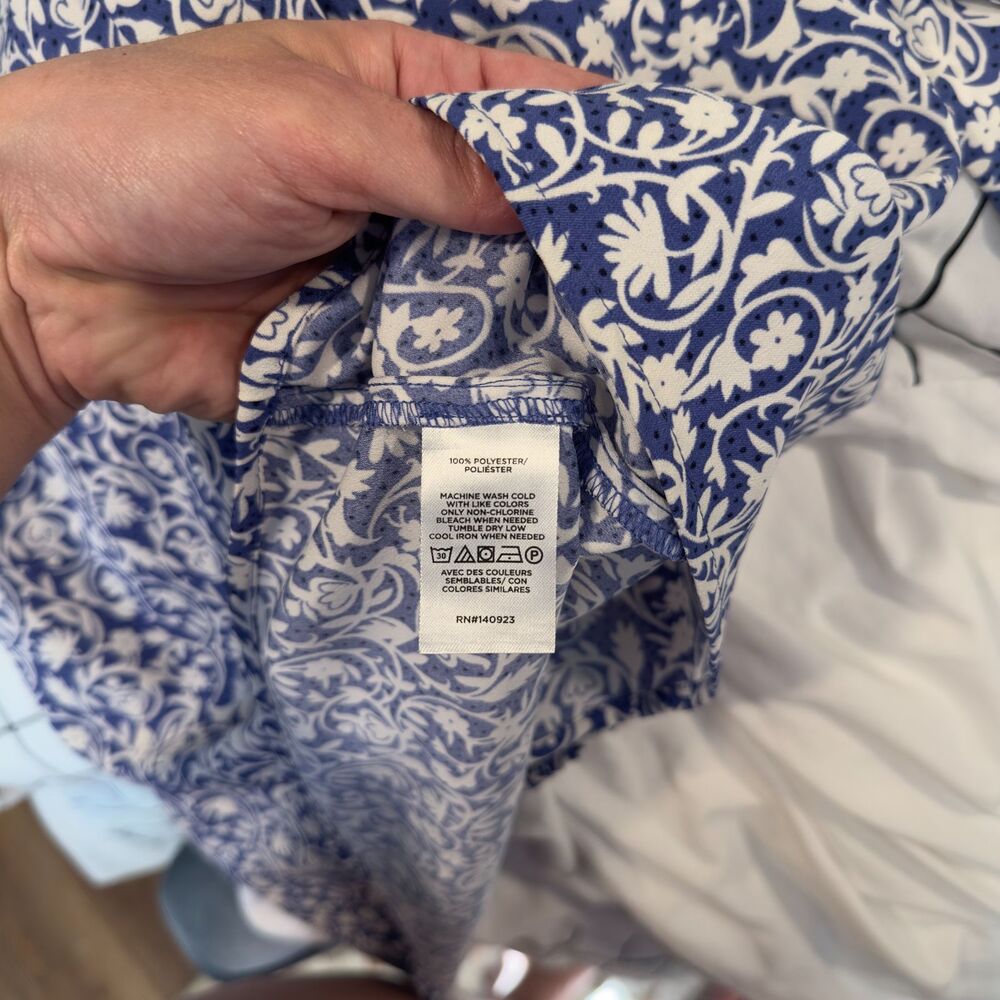 LOFT Outlet Blue & White Floral Midi/Maxi Dress – Size 6 - Picture 4 of 5